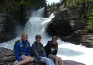Rebecca Brown and friends at Glacier NP.