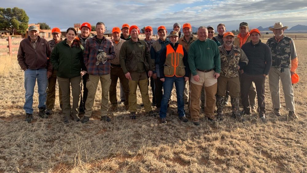 group shot of the field team