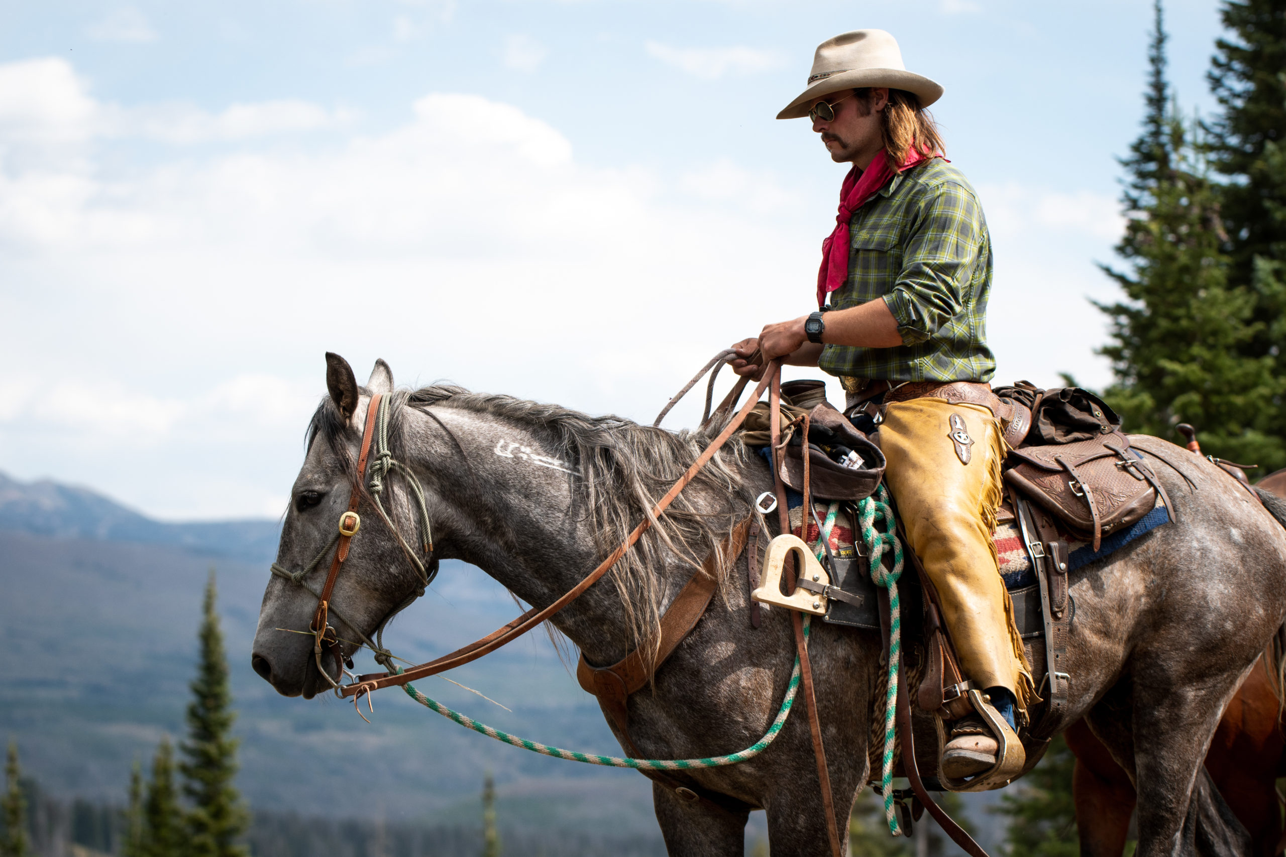 A man riding a horse