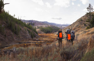 three hunters through hiking