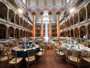 banquet hall with full tables