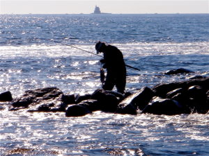 surf fishing leau bleue