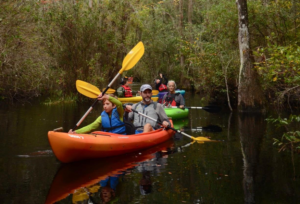 kayakers on the river