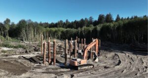 Construction of logjam structures, photo from WSC