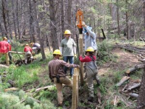 Crew working at South Pass – photo from WY Game & Fish Department