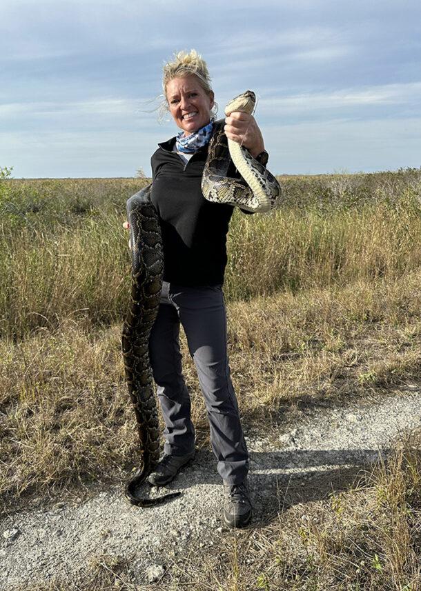 Amy Python Catcher Amy draped in python-Credit Amy Siewe-800-rotate | Theodore Roosevelt ...
