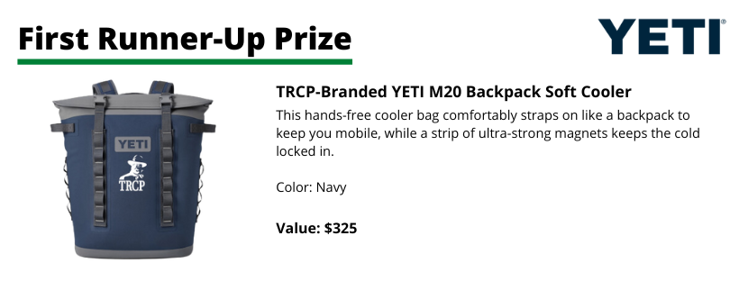 First Runner Up: Yeti M20 Backpack Soft Cooler - Retail value $325